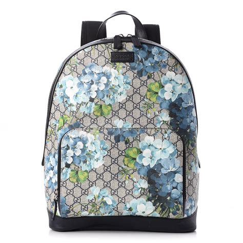 blue flower gucci backpack|Gucci leather backpacks.